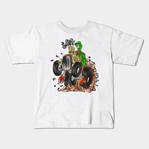 Monster Truck Kids T-Shirt by CoretanVector